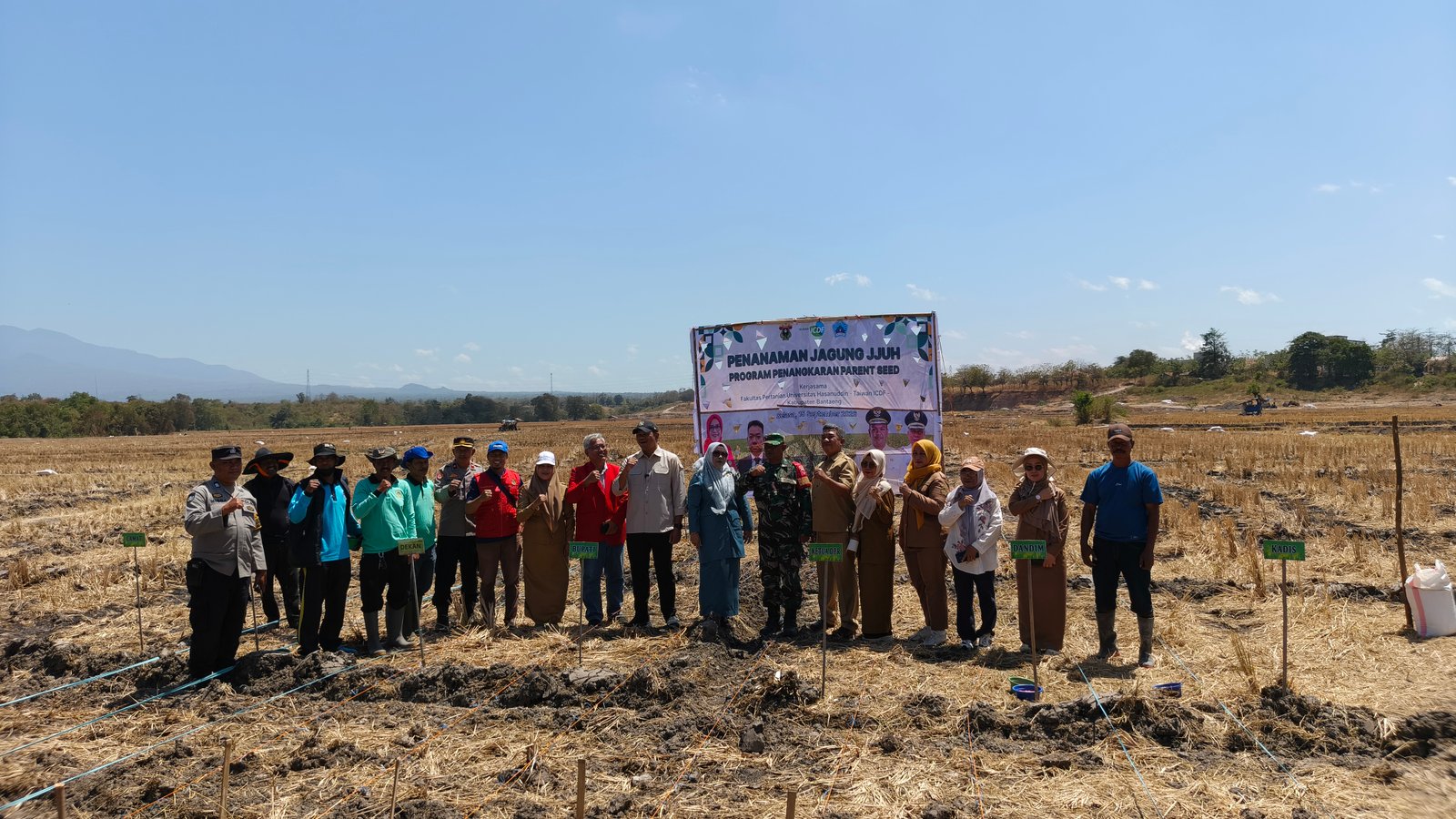 Bantaeng Kolaborasi Bersama Unhas dan Taiwan ICDF Gelar Penanaman Jagung JJUH Program Penangkaran Parent Seed